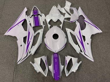 Shop Gloss White and Purple Yamaha R6 Motorcycle Fairings 08-16