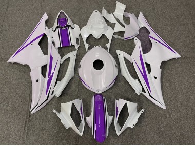 Shop Gloss White and Purple Yamaha R6 Motorcycle Fairings 08-16
