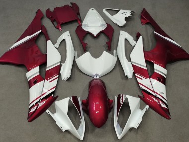 Shop Gloss White and Red OEM Style Yamaha R6 Motorcycle Fairings 08-16