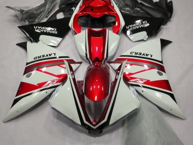 Shop Gloss White and Red Yamaha R1 Motorcycle Fairings 13-14