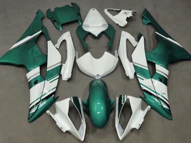 Shop Gloss White and Seafoam Green OEM Style Yamaha R6 Motorcycle Fairings 08-16