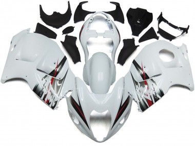 Shop Gloss White and Silver Style Suzuki GSXR Motorcycle Fairings 1300 Motorcycle Fairings 97-07