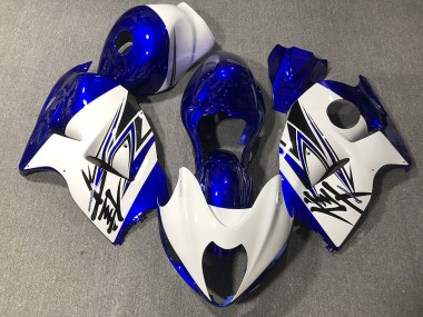 Shop Gloss White & Blue Suzuki GSXR Motorcycle Fairings 1300 Motorcycle Fairings 97-07