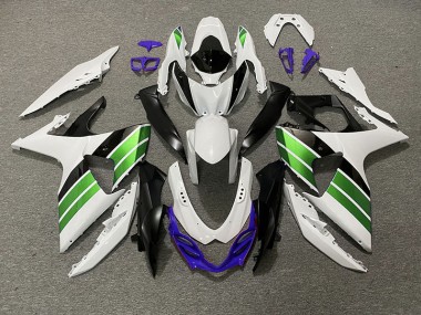 Shop Gloss White Green Black and Purple Suzuki GSXR Motorcycle Fairings 1000 Motorcycle Fairings 09-16