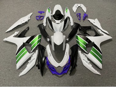 Shop Gloss White Green Black and Purple Suzuki GSXR Motorcycle Fairings 1000 Motorcycle Fairings 09-16