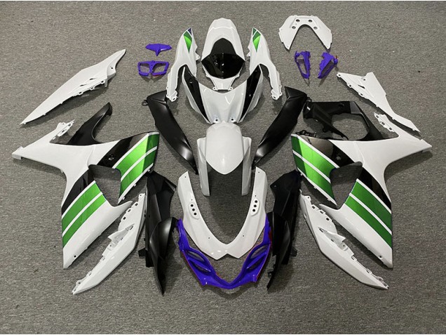 Shop Gloss White Green Black and Purple Suzuki GSXR Motorcycle Fairings 1000 Motorcycle Fairings 09-16 Shop Gloss White Green Black and Purple Suzuki GSXR Motorcycle Fairings 1000 Motorcycle Fairings 09-16