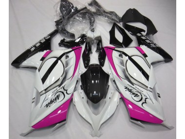 Shop Gloss White & Pink Kawasaki Ninja Motorcycle Fairings 300 Motorcycle Fairings 13-18