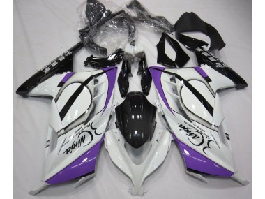 Shop Gloss White & Purple Kawasaki Ninja Motorcycle Fairings 300 Motorcycle Fairings 13-18