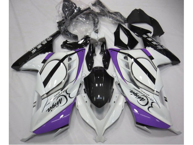 Shop Gloss White & Purple Kawasaki Ninja Motorcycle Fairings 300 Motorcycle Fairings 13-18 Shop Gloss White & Purple Kawasaki Ninja Motorcycle Fairings 300 Motorcycle Fairings 13-18