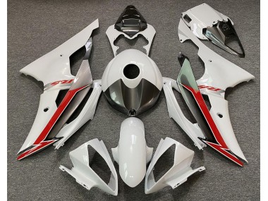 Shop Gloss White Silver and Red Yamaha R6 Motorcycle Fairings 08-16