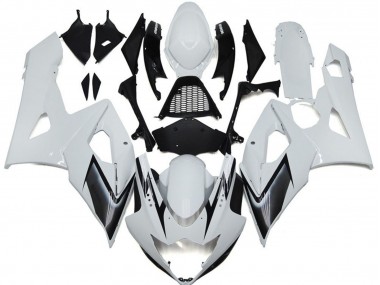 Shop Gloss White Style with Silver Hints Suzuki GSXR Motorcycle Fairings 1000 Motorcycle Fairings 05-06