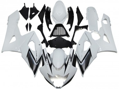 Shop Gloss White Style with Silver Hints Suzuki GSXR Motorcycle Fairings 1000 Motorcycle Fairings 05-06