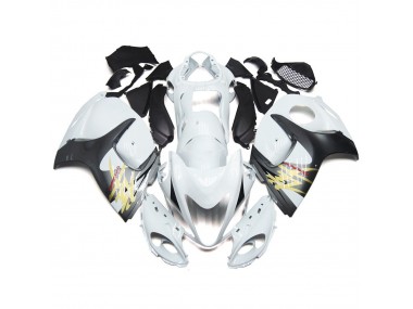 Shop Gloss White with Silver Style Suzuki GSXR Motorcycle Fairings 1300 Motorcycle Fairings 08-19