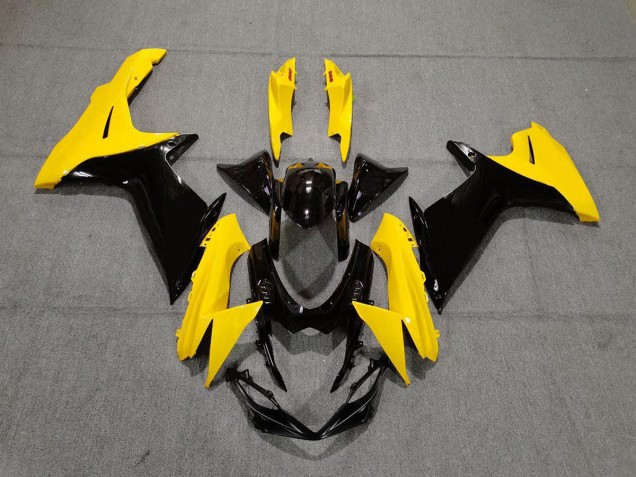 Shop Gloss Yellow and Black Suzuki GSXR750 Motorcycle Fairings 11-20 Shop Gloss Yellow and Black Suzuki GSXR750 Motorcycle Fairings 11-20