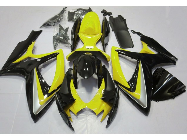 Shop Gloss Yellow Debadged Suzuki GSXR750 Motorcycle Fairings 06-07 Shop Gloss Yellow Debadged Suzuki GSXR750 Motorcycle Fairings 06-07