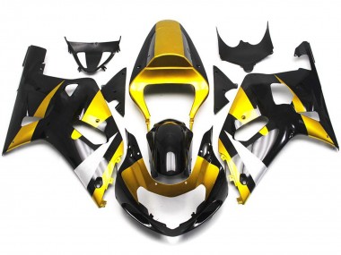 Shop Gold and Black Gloss Style Suzuki GSXR750 Motorcycle Fairings 01-03