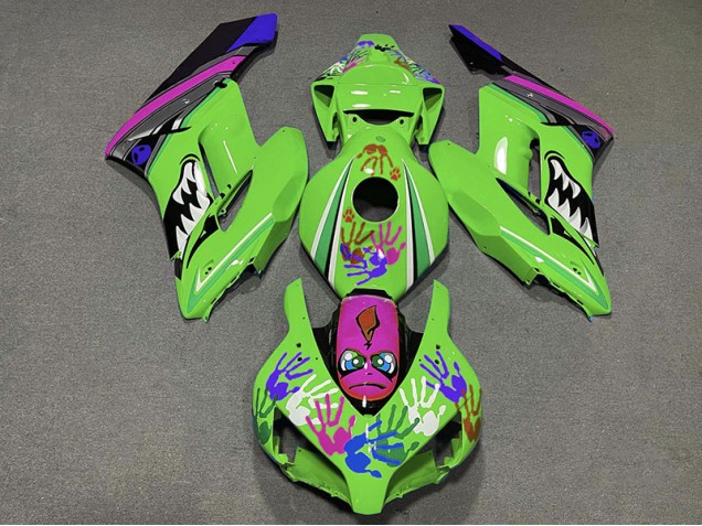Shop Green and Purple Shark Honda CBR1000RR Motorcycle Fairings 04-05 Shop Green and Purple Shark Honda CBR1000RR Motorcycle Fairings 04-05