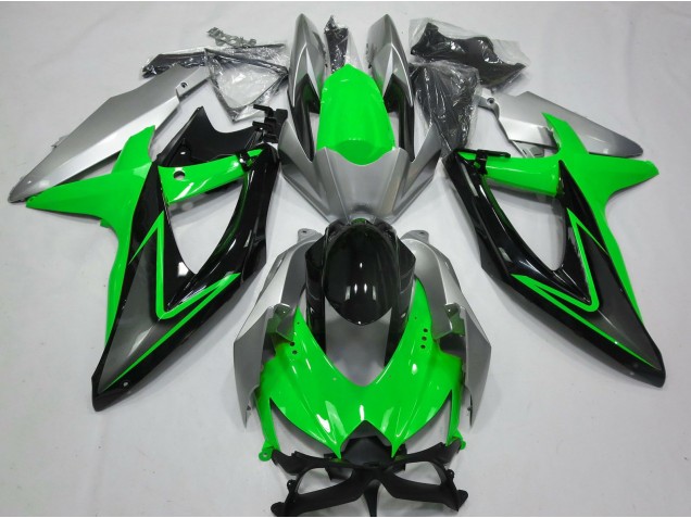 Shop Green and Silver Suzuki GSXR750 Motorcycle Fairings 08-10 Shop Green and Silver Suzuki GSXR750 Motorcycle Fairings 08-10