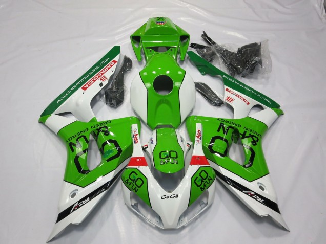 Shop Green and White Honda CBR1000RR Motorcycle Fairings 06-07 Shop Green and White Honda CBR1000RR Motorcycle Fairings 06-07