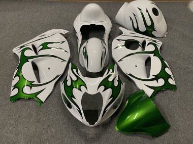 Shop Green and White Suzuki GSXR Motorcycle Fairings 1300 Motorcycle Fairings 97-07
