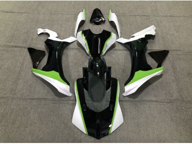 Shop Green Black and White Yamaha R1 Motorcycle Fairings 15-19