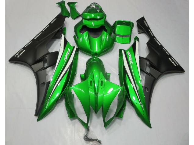 Shop Green Black and White Yamaha R6 Motorcycle Fairings 06-07 Shop Green Black and White Yamaha R6 Motorcycle Fairings 06-07
