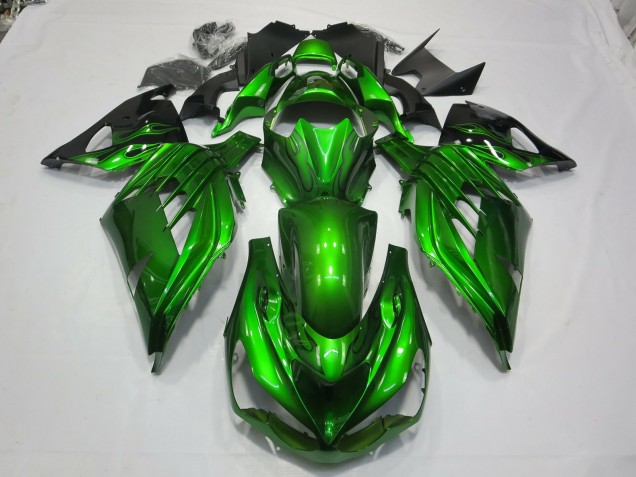 Shop Green Black Kawasaki ZX14R Motorcycle Fairings 12-19 Shop Green Black Kawasaki ZX14R Motorcycle Fairings 12-19