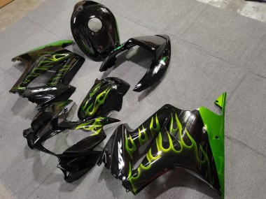 Shop Green Flame Honda VFR800 Motorcycle Fairings 02-12