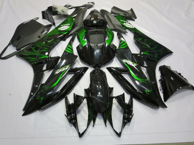 Shop Green Flame Yamaha R6 Motorcycle Fairings 06-07 Shop Green Flame Yamaha R6 Motorcycle Fairings 06-07