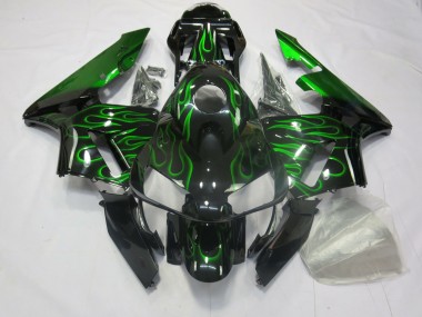 Shop Green Flames Honda CBR600RR Motorcycle Fairings 03-04