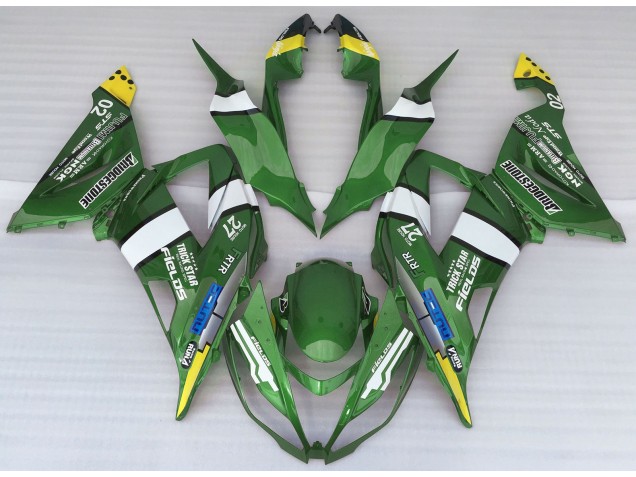 Shop Green Logo Style Kawasaki ZX6R Motorcycle Fairings 13-18 Shop Green Logo Style Kawasaki ZX6R Motorcycle Fairings 13-18