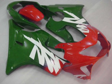 Shop Green Red and White Decal Honda CBR600 Motorcycle Fairings F4 Motorcycle Fairings 99-00
