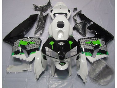 Shop Green Splatter on Gloss Black Honda CBR600RR Motorcycle Fairings 05-06