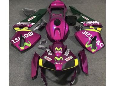 Shop Hot Pink Movistar Honda CBR600RR Motorcycle Fairings 03-04