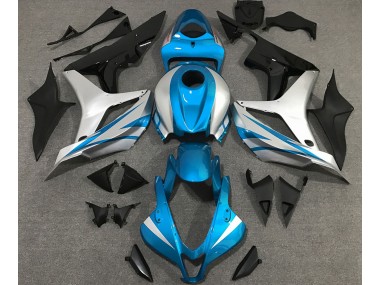 Shop Light Blue and Silver OEM Style Honda CBR600RR Motorcycle Fairings 07-08
