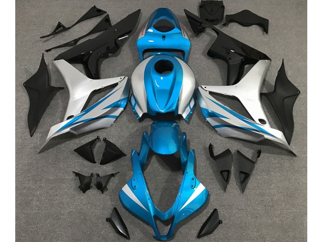 Shop Light Blue and Silver OEM Style Honda CBR600RR Motorcycle Fairings 07-08 Shop Light Blue and Silver OEM Style Honda CBR600RR Motorcycle Fairings 07-08