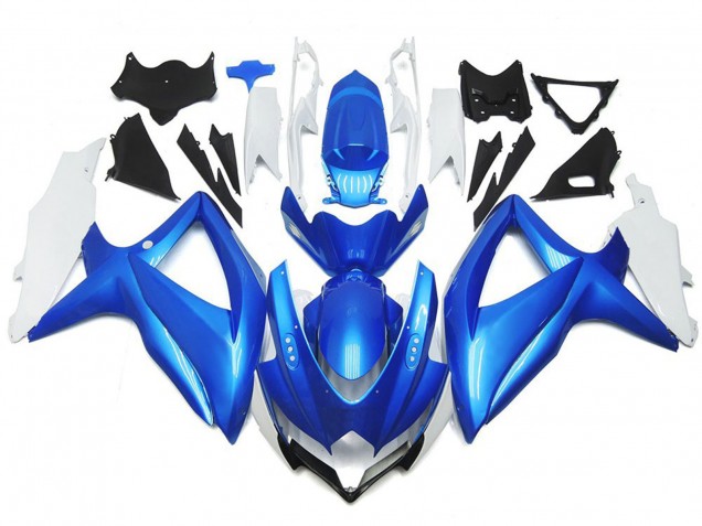 Shop Light Blue and White Custom Style Suzuki GSXR750 Motorcycle Fairings 08-10 Shop Light Blue and White Custom Style Suzuki GSXR750 Motorcycle Fairings 08-10