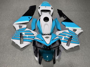 Shop Light Blue and White Wings Honda CBR600RR Motorcycle Fairings 05-06