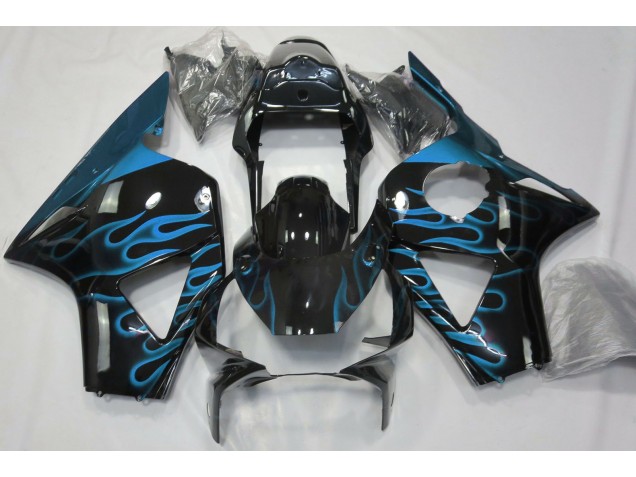 Shop Light Blue Flame Honda CBR954 Motorcycle Fairings 02-03 Shop Light Blue Flame Honda CBR954 Motorcycle Fairings 02-03