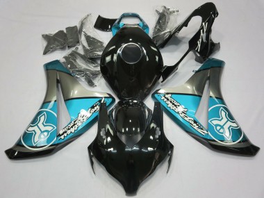 Shop Light Blue on Black Custom Honda CBR1000RR Motorcycle Fairings 08-11