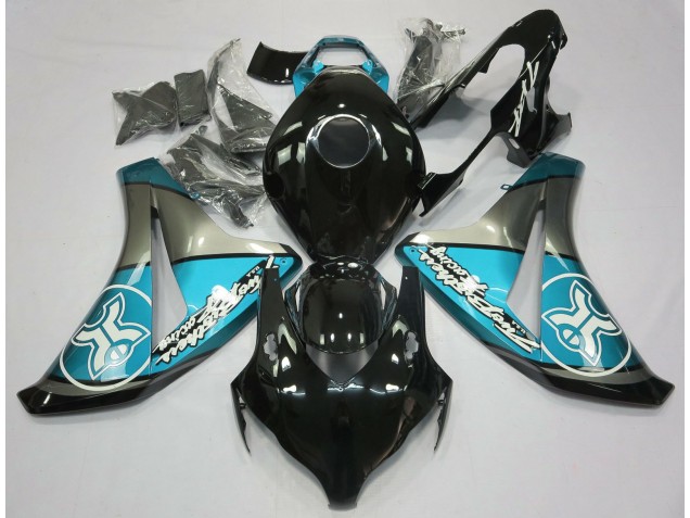 Shop Light Blue on Black Custom Honda CBR1000RR Motorcycle Fairings 08-11 Shop Light Blue on Black Custom Honda CBR1000RR Motorcycle Fairings 08-11