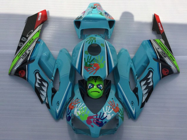 Shop Light Blue Shark Honda CBR1000RR Motorcycle Fairings 04-05 Shop Light Blue Shark Honda CBR1000RR Motorcycle Fairings 04-05