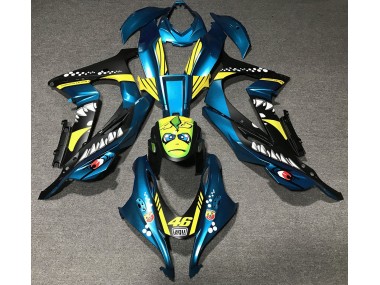Shop Light Blue Shark Kawasaki ZX10R Motorcycle Fairings 16-19