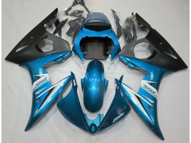 Shop Light Blue & White Yamaha R6 Motorcycle Fairings 03-05 Shop Light Blue & White Yamaha R6 Motorcycle Fairings 03-05