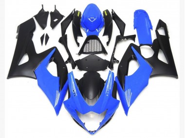 Shop Light Gloss Blue and Matte Black Lowers Suzuki GSXR Motorcycle Fairings 1000 Motorcycle Fairings 05-06