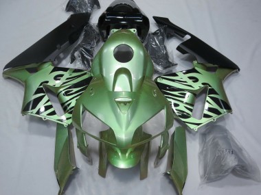 Shop Light Green Flame Honda CBR600RR Motorcycle Fairings 05-06