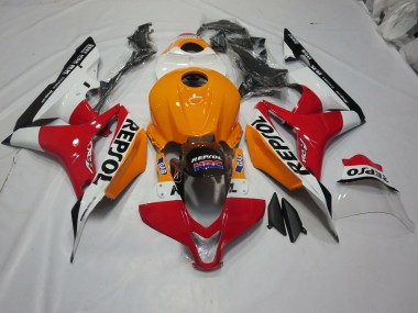 Shop Light Orange and White Repsol Honda CBR600RR Motorcycle Fairings 07-08