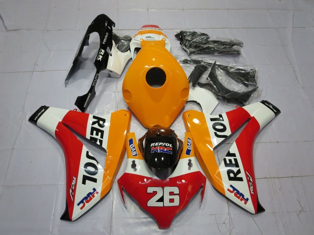Shop Light Orange Repsol Honda CBR1000RR Motorcycle Fairings 08-11 Shop Light Orange Repsol Honda CBR1000RR Motorcycle Fairings 08-11