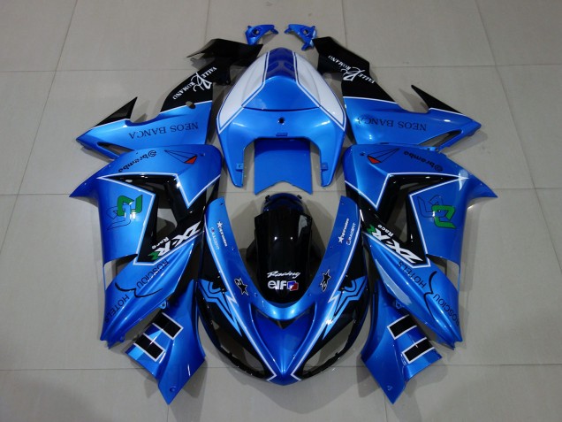 Shop Liquid Blue & Logos Kawasaki ZX10R Motorcycle Fairings 06-07 Shop Liquid Blue & Logos Kawasaki ZX10R Motorcycle Fairings 06-07