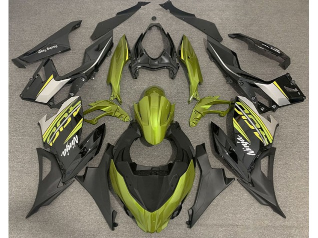 Shop Liquid Yellow and Gray Kawasaki Ninja Motorcycle Fairings 400 Motorcycle Fairings 18-20 Shop Liquid Yellow and Gray Kawasaki Ninja Motorcycle Fairings 400 Motorcycle Fairings 18-20